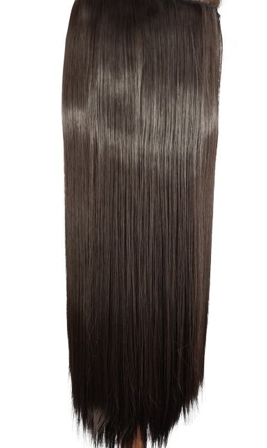 3 pc straight syn clip ins Chocolate
