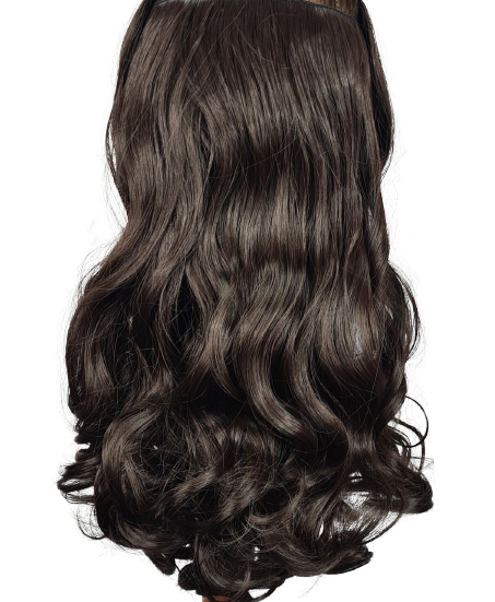 5 pc syn curly clip ins Chocolate