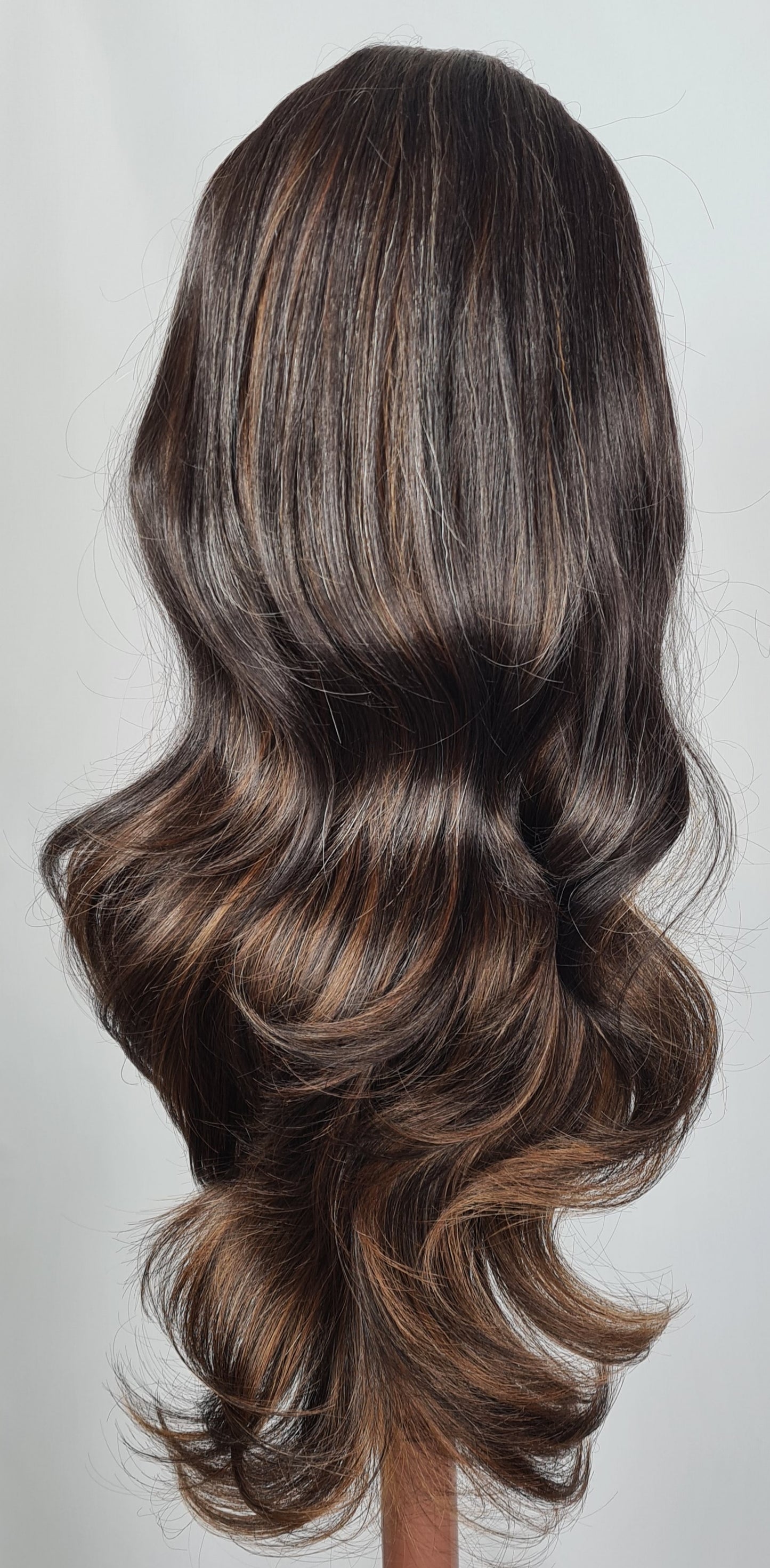Martine Half Head Wig Colour Brown Auburn Highlight