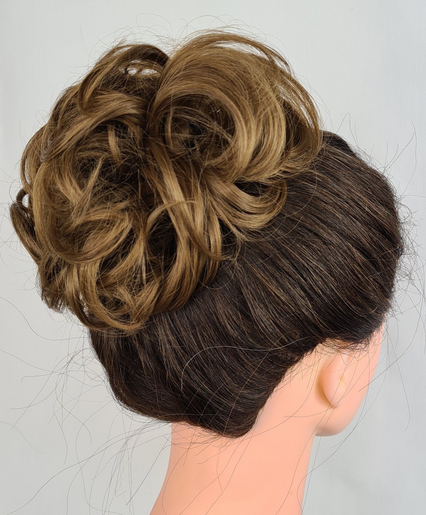 Synthetic Hair Scrunchie Chestnut Brown
