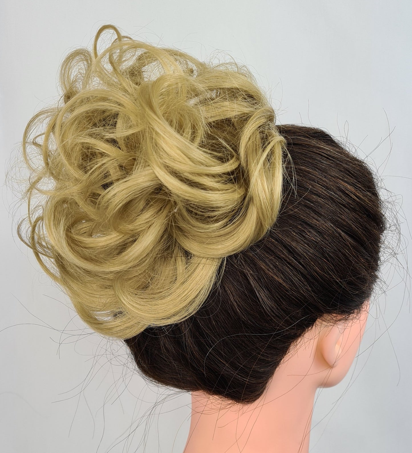 Synthetic Hair Scrunchie Natural Blonde