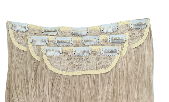 3 pc straight syn clip ins Golden Blonde HL