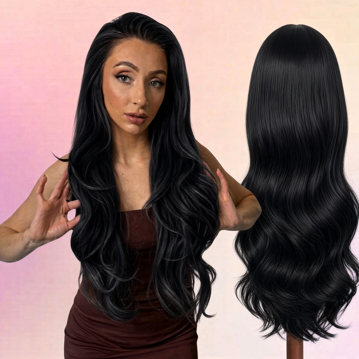 Martine Half Head Wig Black Colour