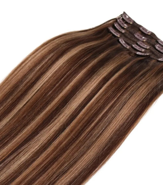 16" Genius Weft/Custom made clip ins fine hair (pick 5 pieces 20g = 100g)