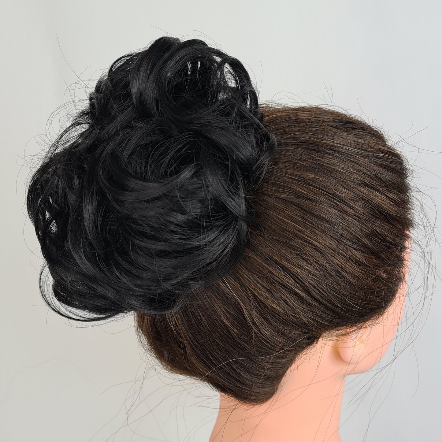 Synthetic Hair Scrunchie Black